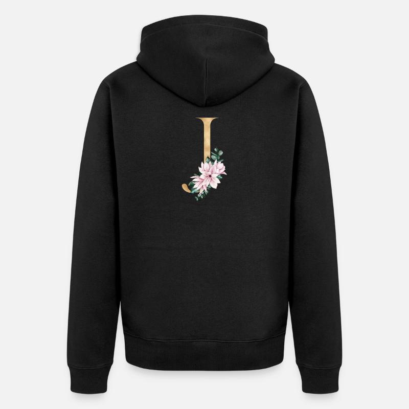 Alphabet J - Veste à capuche bio Premium Unisexe - noir