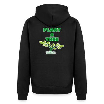 Plant a Tree - Veste à capuche bio Premium Unisexe - noir - Dos - Nico (187cm)