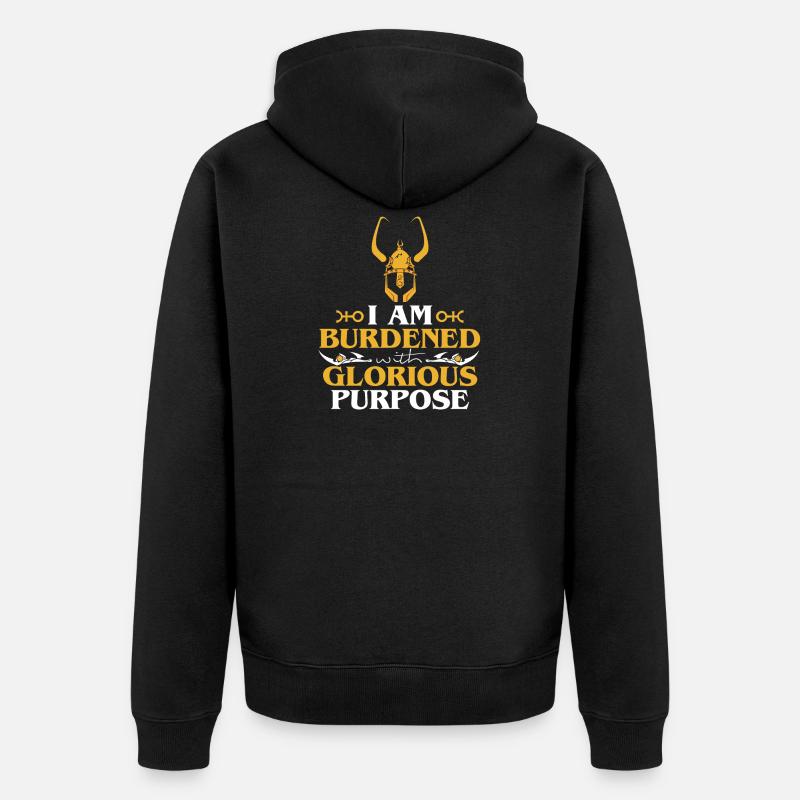 Glorious Purpose - Unisex Premium Bio Zip Hoodie - Schwarz