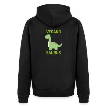Veganosaurus Vegan Gift - Veste à capuche bio Premium Unisexe - noir - Dos - Nico (187cm)