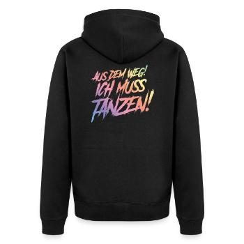 danse disant coloré - Veste à capuche bio Premium Unisexe - noir - Dos - Nico (187cm)