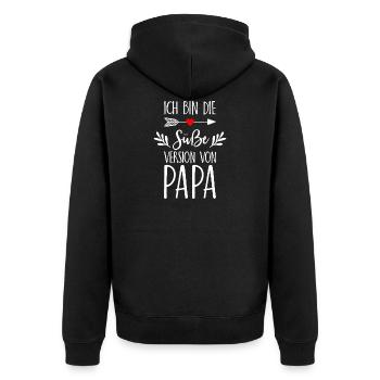 Je suis la version douce du cadeau de papa fille - Veste à capuche bio Premium Unisexe - noir - Dos - Nico (187cm)