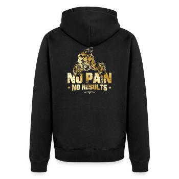 loup pas de douleur d'entraînement or - Veste à capuche bio Premium Unisexe - noir - Dos - Nico (187cm)