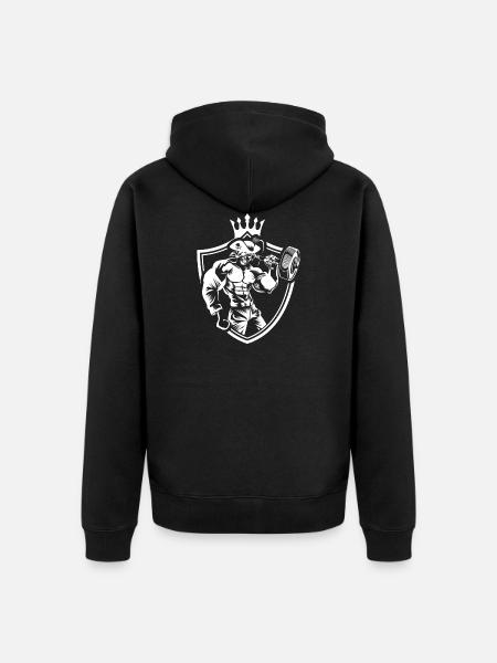 Pirate coat of arms weights - Unisex Premium Organic Zip Hoodie - black