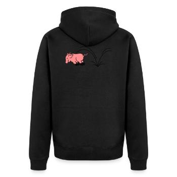 Spring Piggy / Piglet Hopper (2c) - Veste à capuche bio Premium Unisexe - noir - Dos - Nico (187cm)