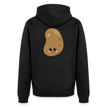pomme de terre - Veste à capuche bio Premium Unisexe - noir - Dos - Nico (187cm)