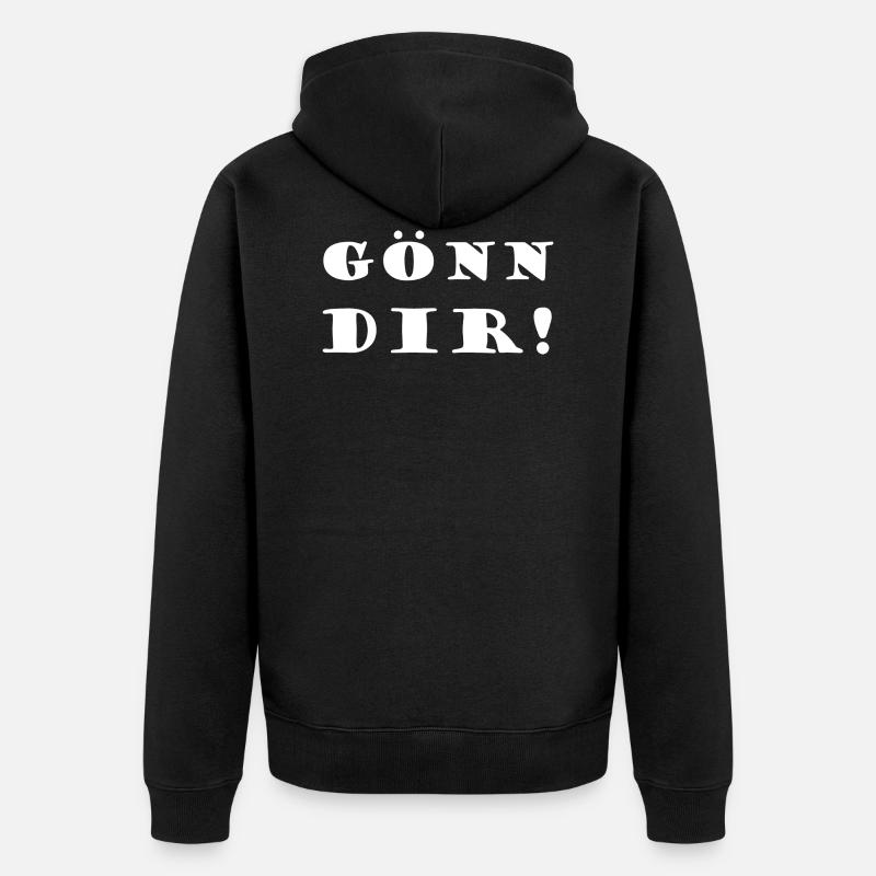 Gönn dir! - Unisex Premium Bio Zip Hoodie - Schwarz