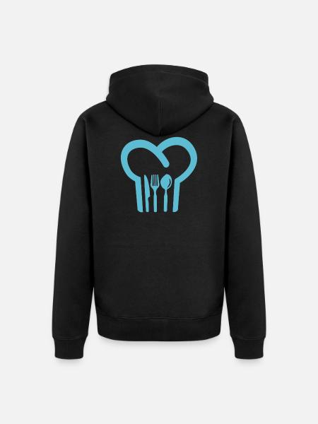 toque - Unisex Premium Organic Zip Hoodie - black