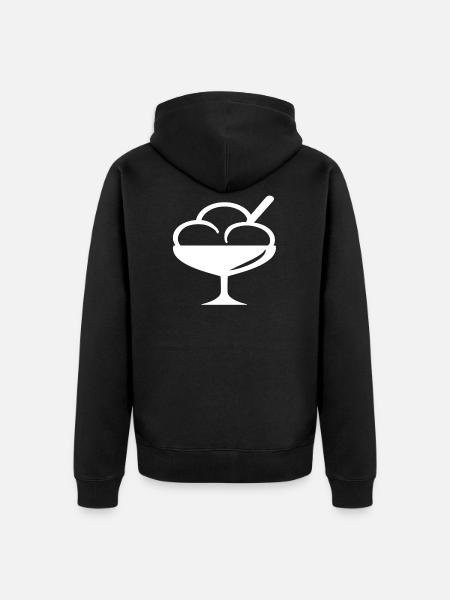 sundae - Unisex Premium Organic Zip Hoodie - black