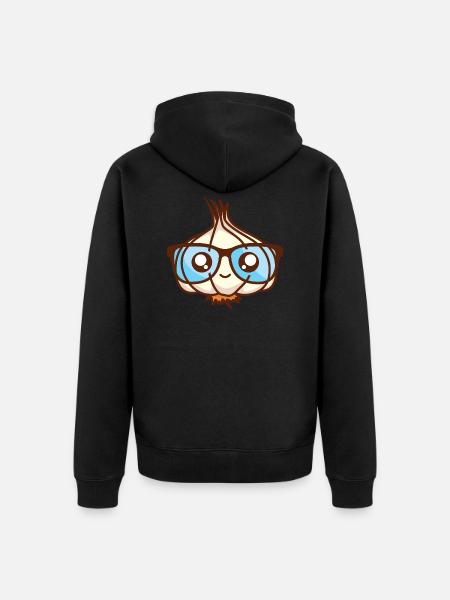Garlic makes you smart - Unisex Premium Organic Zip Hoodie - black