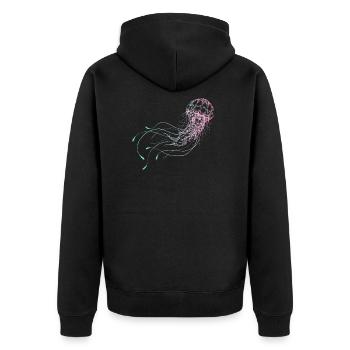 Méduse - Shirt Ocean animaux de mer Cadeau - Veste à capuche bio Premium Unisexe - noir - Dos - Nico (187cm)