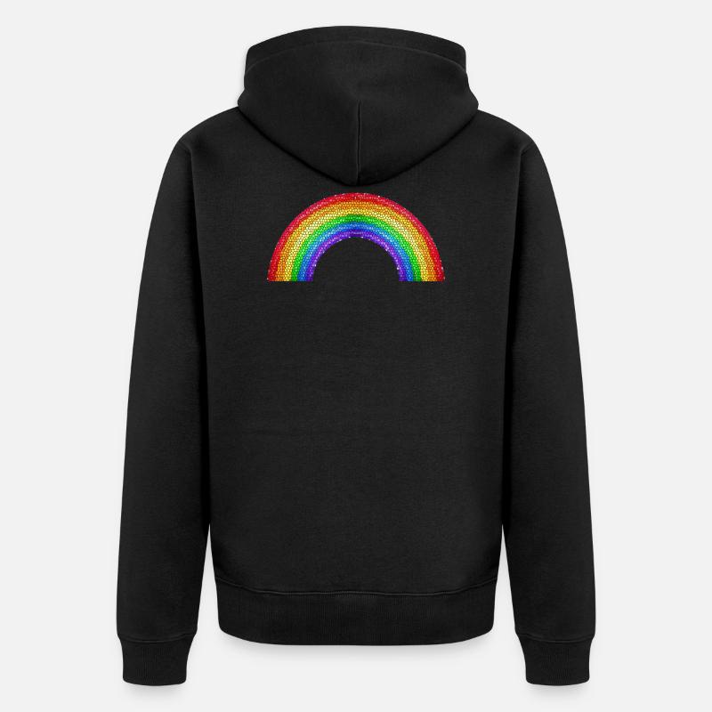 arc en ciel - Veste à capuche bio Premium Unisexe - noir
