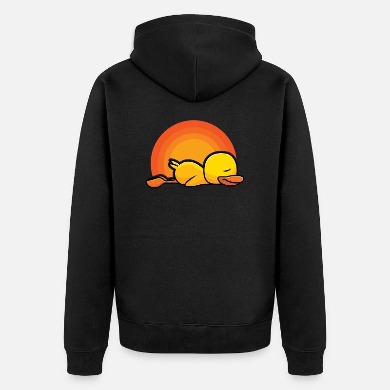Détente au coucher du soleil - Veste à capuche bio Premium Unisexe - noir