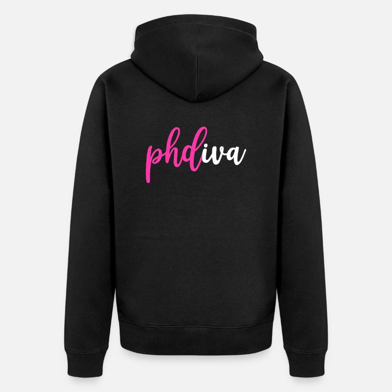 Phd diva diplôme cadeau - Veste à capuche bio Premium Unisexe - noir