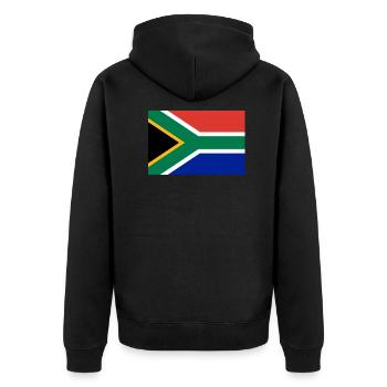 Drapeau sud afrique - Veste à capuche bio Premium Unisexe - noir - Dos - Nico (187cm)