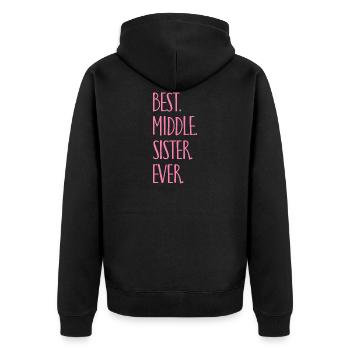 Meilleur cadeau de sœur du monde - Veste à capuche bio Premium Unisexe - noir - Dos - Nico (187cm)