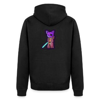 Jedi en forme de chat avec cache pour les yeux - Veste à capuche bio Premium Unisexe - noir - Dos - Nico (187cm)