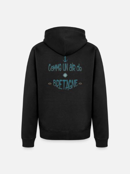 air of Brittany - Unisex Premium Organic Zip Hoodie - black