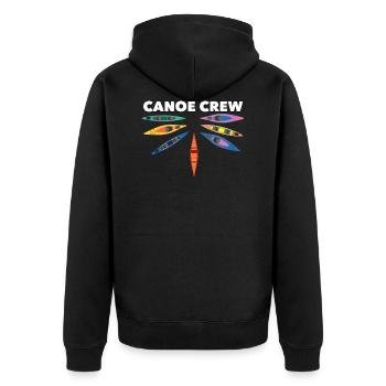 Canoe crew - Unisex Premium Bio Zip Hoodie - Schwarz - Hinten - Nico (187cm)