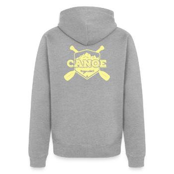 Pagaie de canoë - Veste à capuche bio Premium Unisexe - gris chiné - Dos - Nico (187cm)