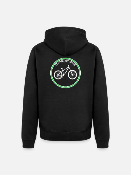 Fahrrad - Unisex Premium Bio Zip Hoodie - Schwarz
