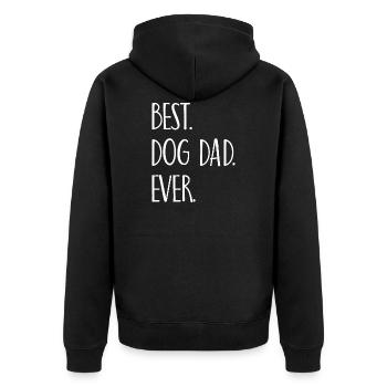 Meilleur cadeau de papa chien jamais amoureux des chiens - Veste à capuche bio Premium Unisexe - noir - Dos - Nico (187cm)