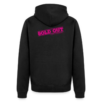 Couples Sold out gf - Unisex Premium Organic Zip Hoodie - black - Back - Nico (187cm)