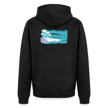 Grunge Paradise 02 - Veste à capuche bio Premium Unisexe - noir - Dos - Nico (187cm)