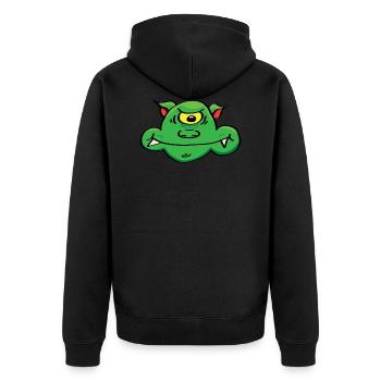 Creature / Monster - Unisex Premium Organic Zip Hoodie - black - Back - Nico (187cm)