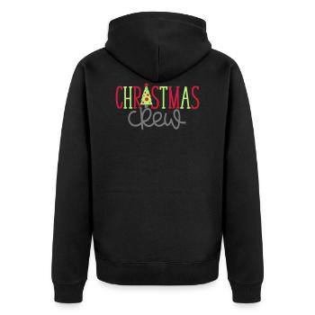 Christmas Crew - Unisex Premium Bio Zip Hoodie - Schwarz - Hinten - Nico (187cm)
