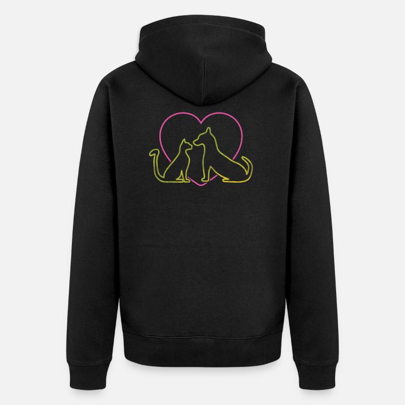 Chat chien - Veste à capuche bio Premium Unisexe - noir