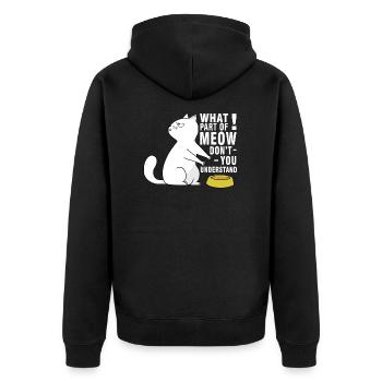 Chat affamé - Veste à capuche bio Premium Unisexe - noir - Dos - Nico (187cm)