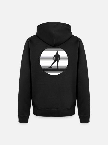 biathlon - Unisex Premium Organic Zip Hoodie - black
