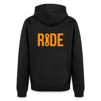 Ride Bicycle Bike Bike Gift - Unisex Premium Organic Zip Hoodie - black - Back - Nico (187cm)