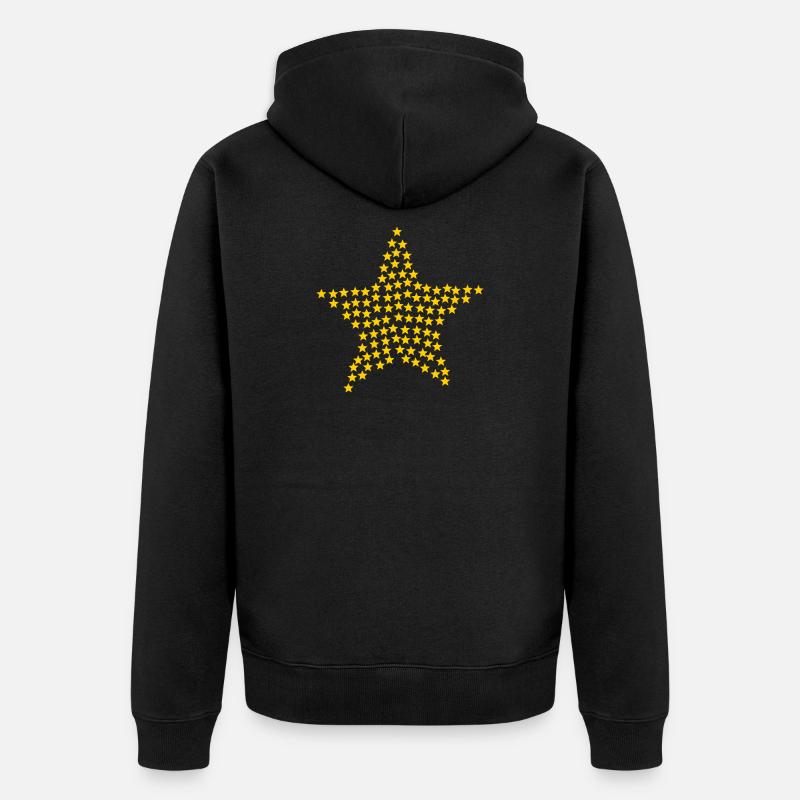 Weihnachtsstern Geschenkidee - Unisex Premium Bio Zip Hoodie - Schwarz