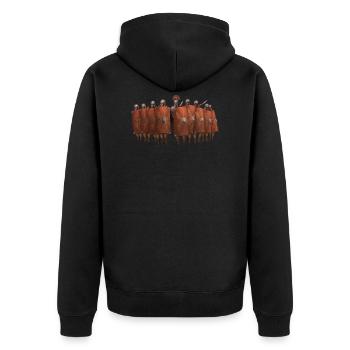 Légion (colorée) - Veste à capuche bio Premium Unisexe - noir - Dos - Nico (187cm)