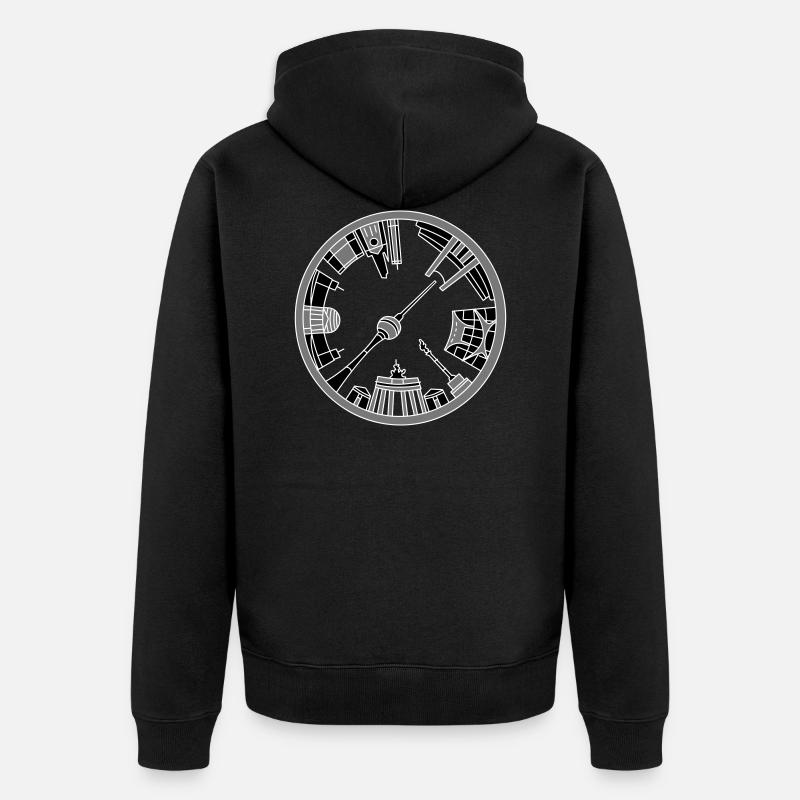 BERLIN Emblem - Unisex Premium Bio Zip Hoodie - Schwarz