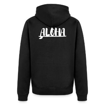 Aloha - Veste à capuche bio Premium Unisexe - noir - Dos - Nico (187cm)