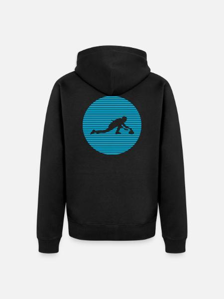 Curling - Veste à capuche bio Premium Unisexe - noir