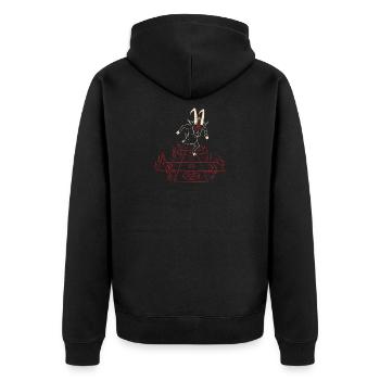 Le diable danse sur le feu - Veste à capuche bio Premium Unisexe - noir - Dos - Nico (187cm)