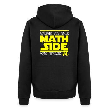 Pi Pi Day Mathématiques Nombres Mathématiciens arrondis - Veste à capuche bio Premium Unisexe - noir - Dos - Nico (187cm)