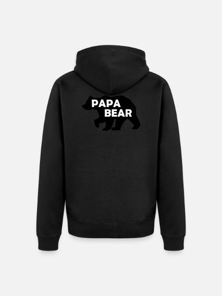 Daddy Bear Baer Daddy Tshirt - Unisex Premium Organic Zip Hoodie - black