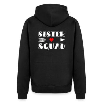 Cadeau de frère et soeur - Veste à capuche bio Premium Unisexe - noir - Dos - Nico (187cm)