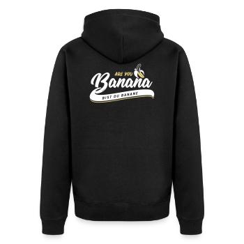 Are you Banana - Are you a banana? - Unisex Premium Organic Zip Hoodie - black - Back - Nico (187cm)