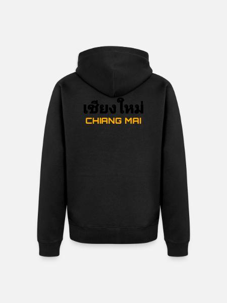 Chiang Mai - Thailand - Unisex Premium Organic Zip Hoodie - black