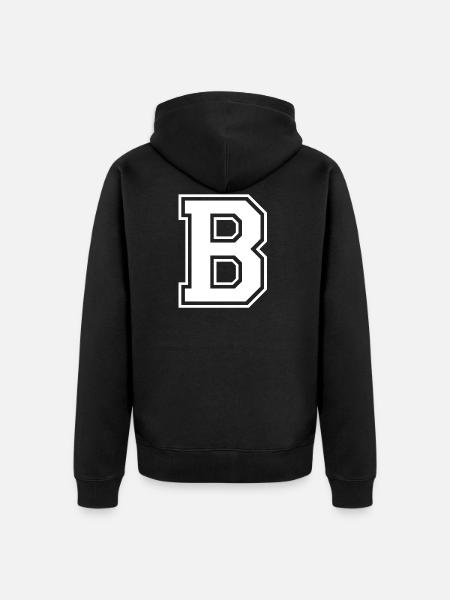 b - Unisex Premium Bio Zip Hoodie - Schwarz