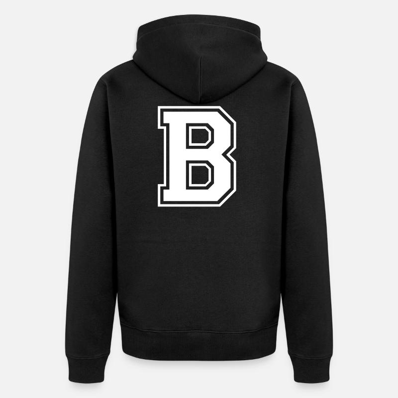 b - Unisex Premium Bio Zip Hoodie - Schwarz