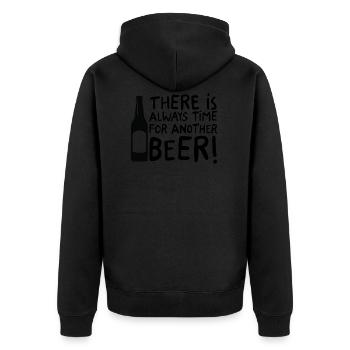 Bière "Il y a toujours du temps pour une autre bière!" - Veste à capuche bio Premium Unisexe - noir - Dos - Nico (187cm)