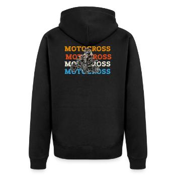 Quad de motocross - Veste à capuche bio Premium Unisexe - noir - Dos - Nico (187cm)