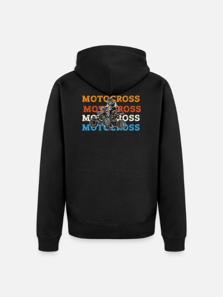Motocross quad - Unisex Premium Organic Zip Hoodie - black